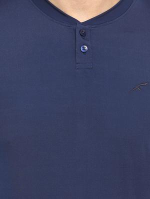 navy blue solid sports t-shirt - 17684851 - Standard Image - 5