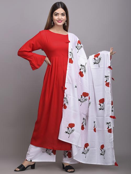 solid flared kurta - 17684887 - Standard Image - 1