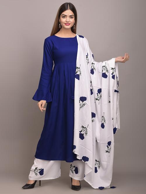 solid flared kurta - 17684889 - Standard Image - 1