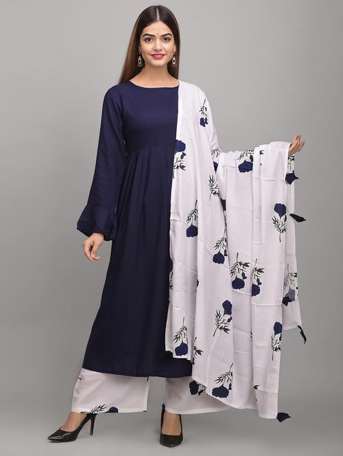 solid flared kurta - 17684891 - Standard Image - 1