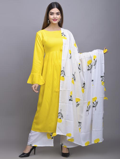 solid flared kurta - 17684892 - Very Small Image - 1