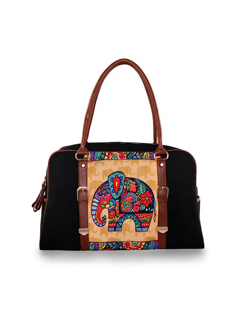 black cotton regular handbag - 17684981 - Very Small Image - 1