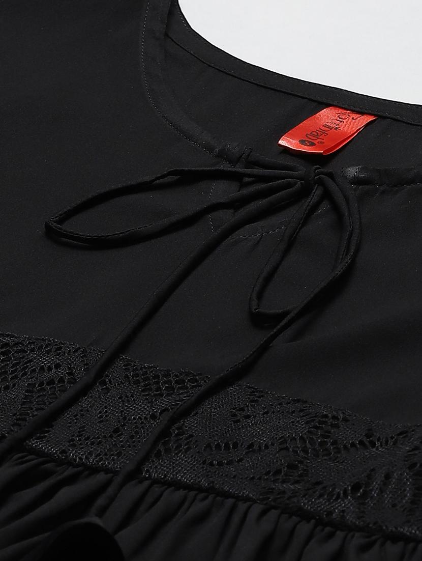 bell sleeved mesh panel top - 17685062 - Zoom Image - 5