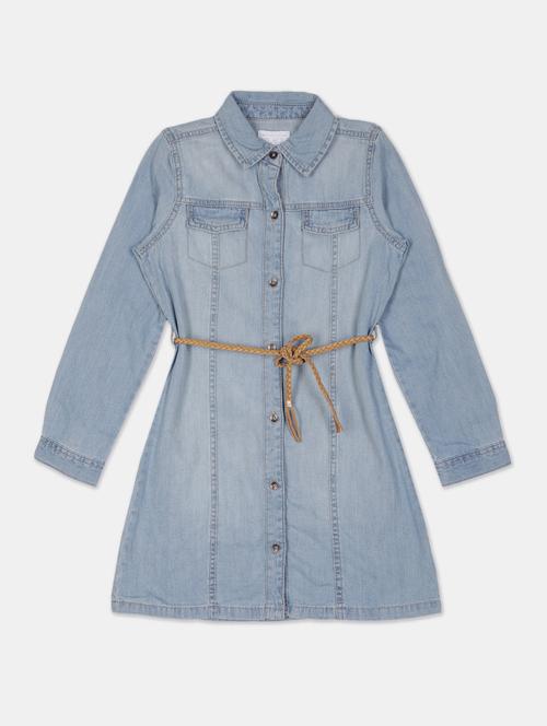 blue cotton frock - 17685116 - Standard Image - 1