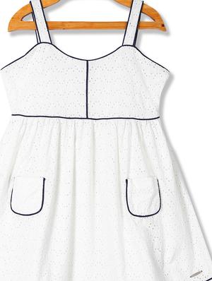 white cotton frock - 17685146 - Standard Image - 3