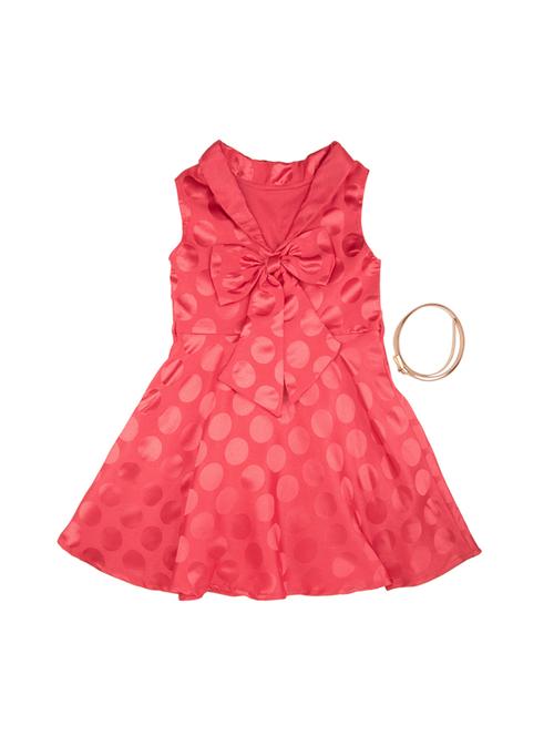 red polyester frock - 17685165 - Standard Image - 1