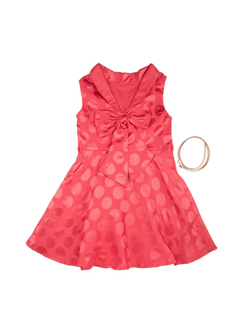red polyester frock - 17685165 - Zoom Image - 1