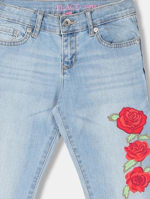 blue patch work denim jeans - 17685199 - Standard Image - 3