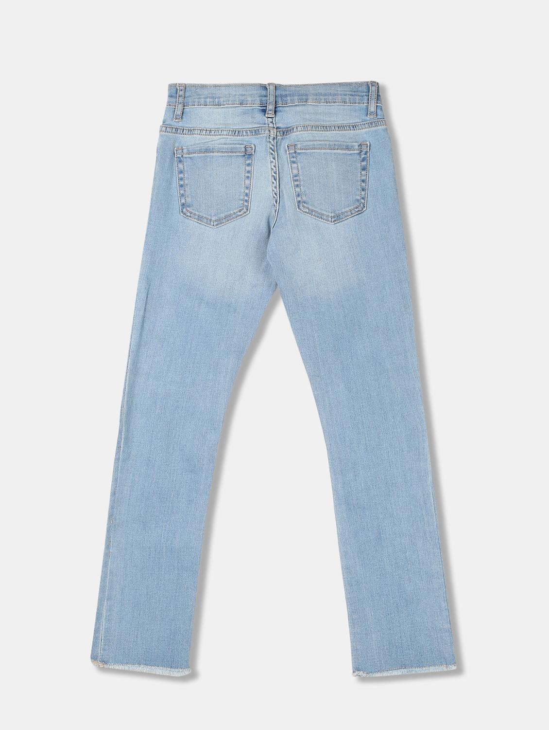 blue patch work denim jeans - 17685199 - Zoom Image - 2