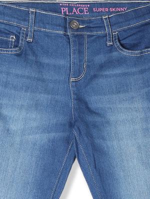blue cotton blend distressed jean - 17685236 - Standard Image - 3