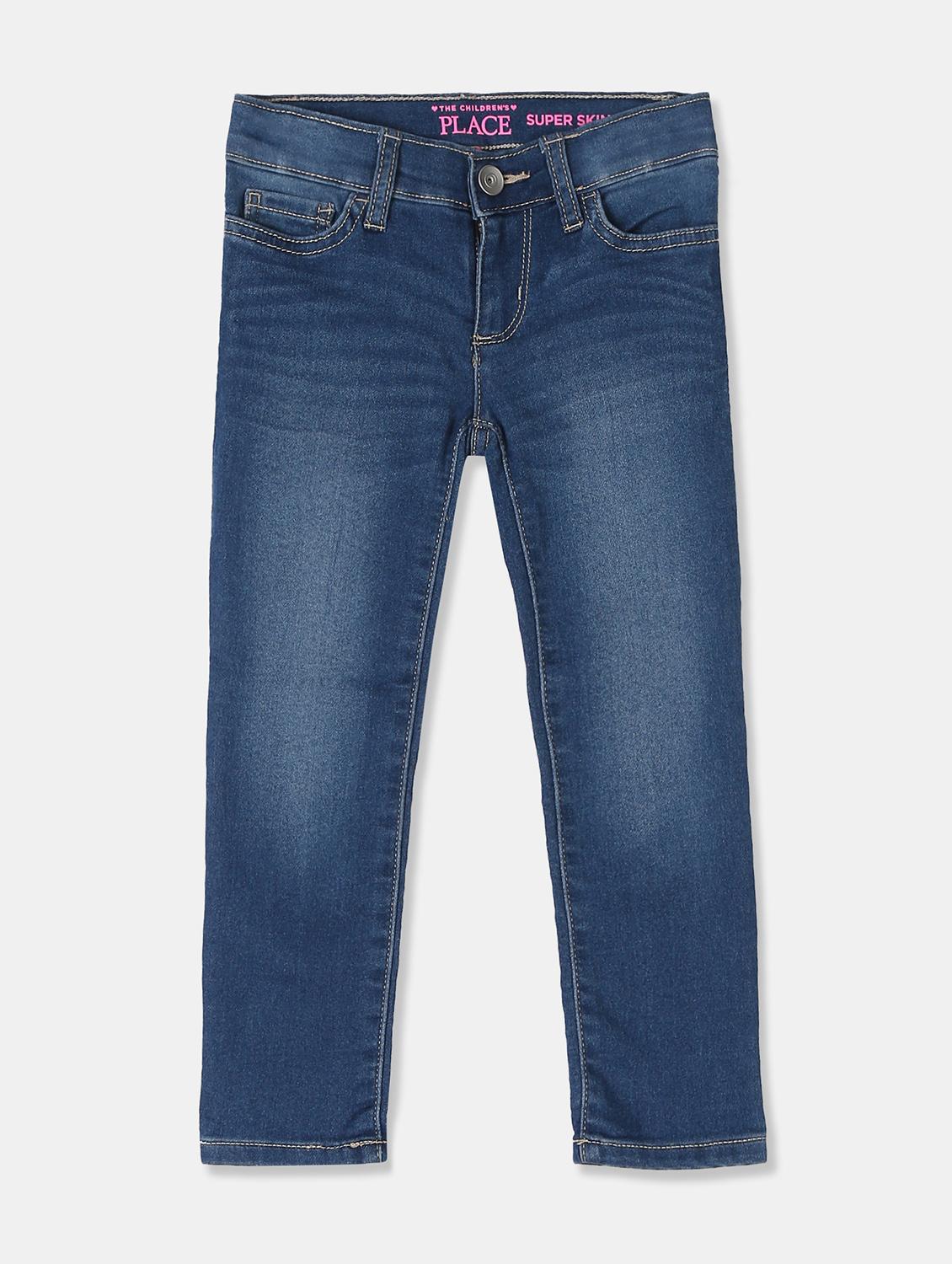 blue cotton blend washed jean - 17685239 - Zoom Image - 1