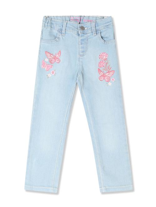 blue cotton blend washed jean - 17685263 - Standard Image - 1