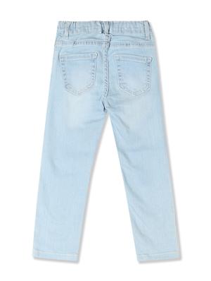 blue cotton blend washed jean - 17685263 - Standard Image - 2