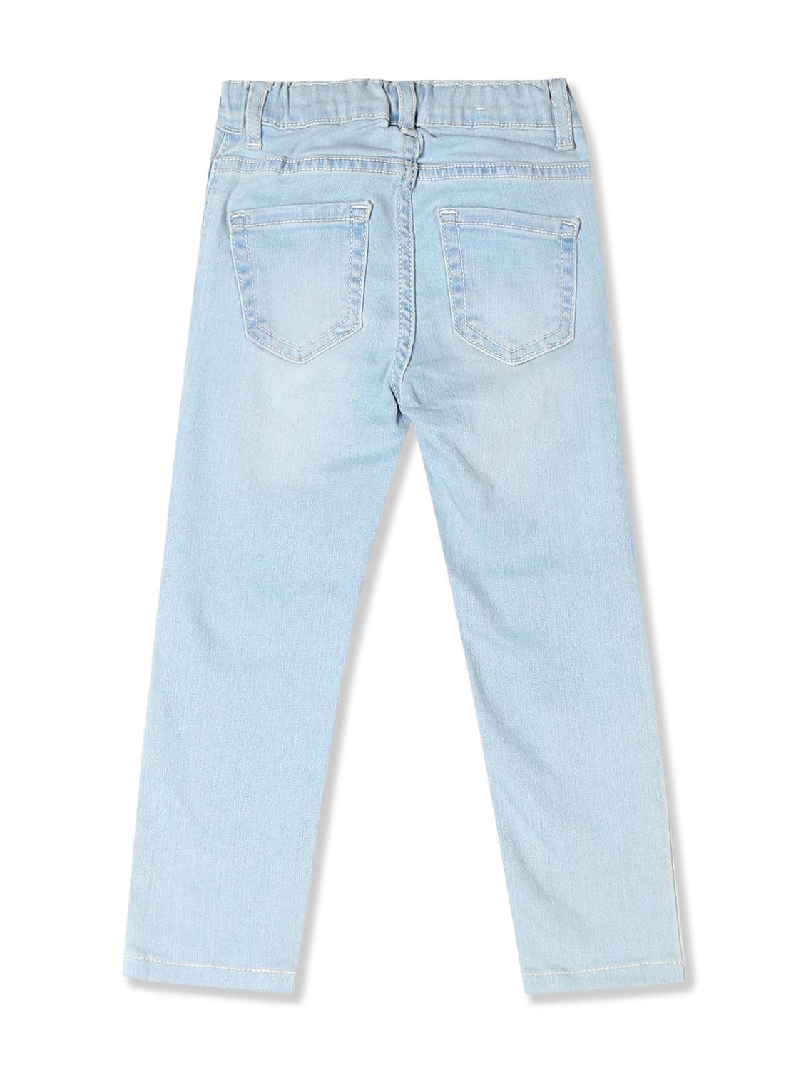 blue cotton blend washed jean - 17685263 - Zoom Image - 2