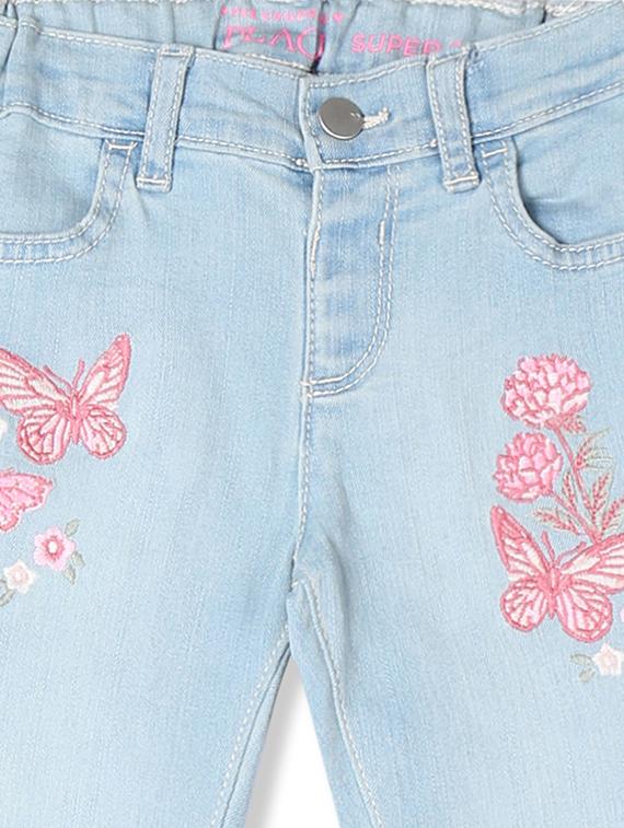 blue cotton blend washed jean - 17685263 - Zoom Image - 3