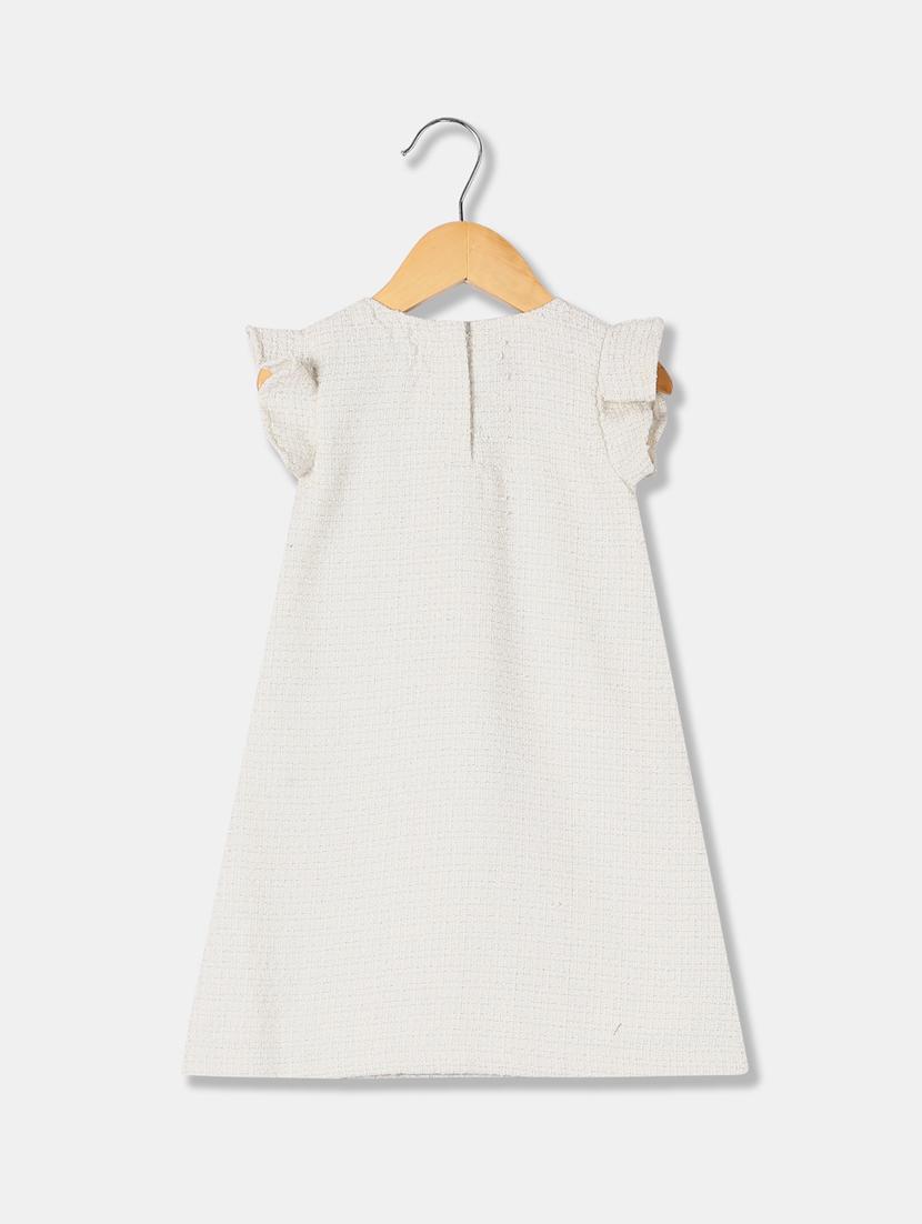 white polyester frock - 17685345 - Zoom Image - 2