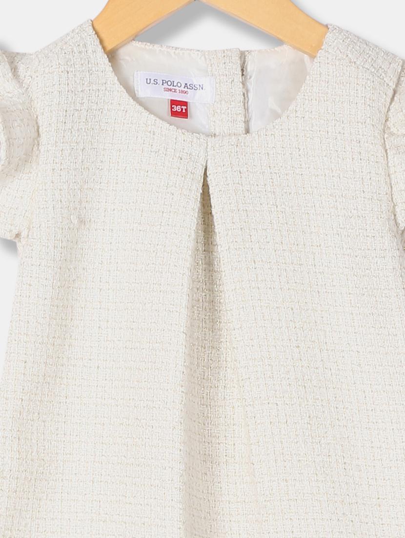 white polyester frock - 17685345 - Zoom Image - 3