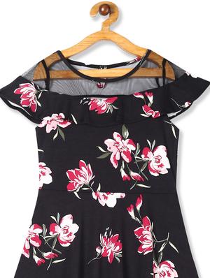 black floral frock - 17685594 - Standard Image - 3