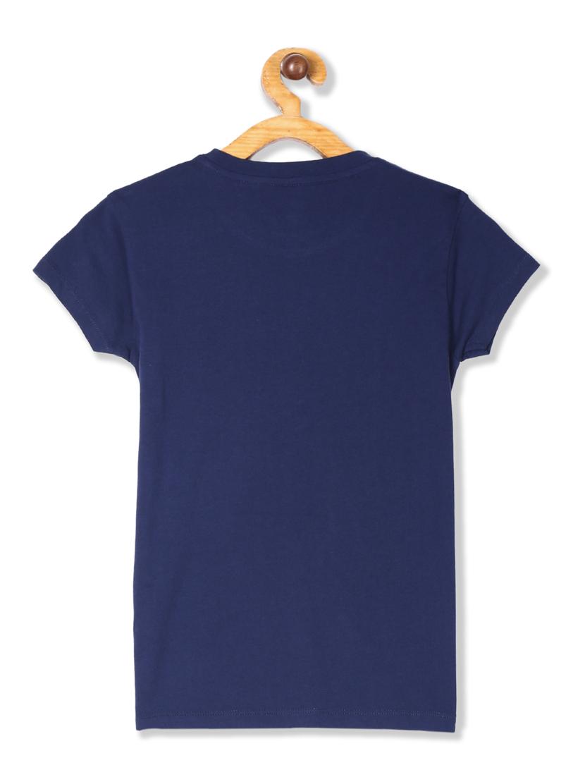 blue cotton graphic tee - 17685956 - Zoom Image - 2