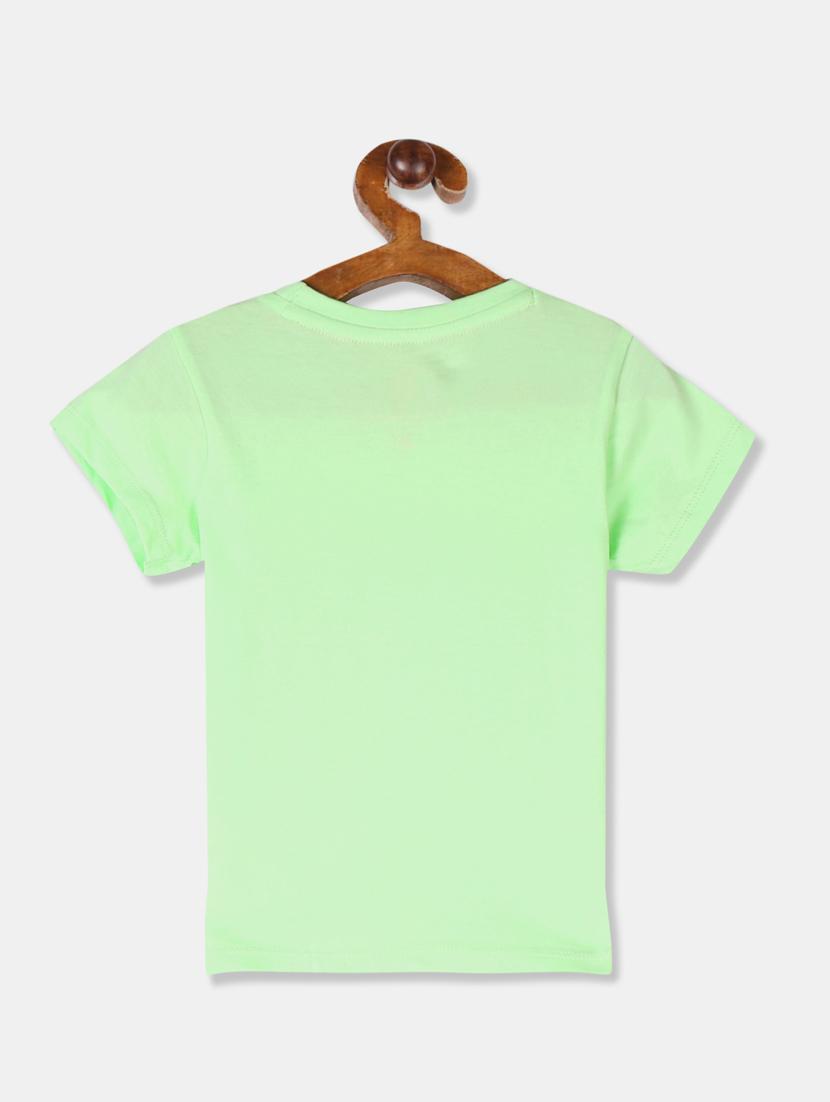 green cotton graphic tee - 17685980 - Zoom Image - 2
