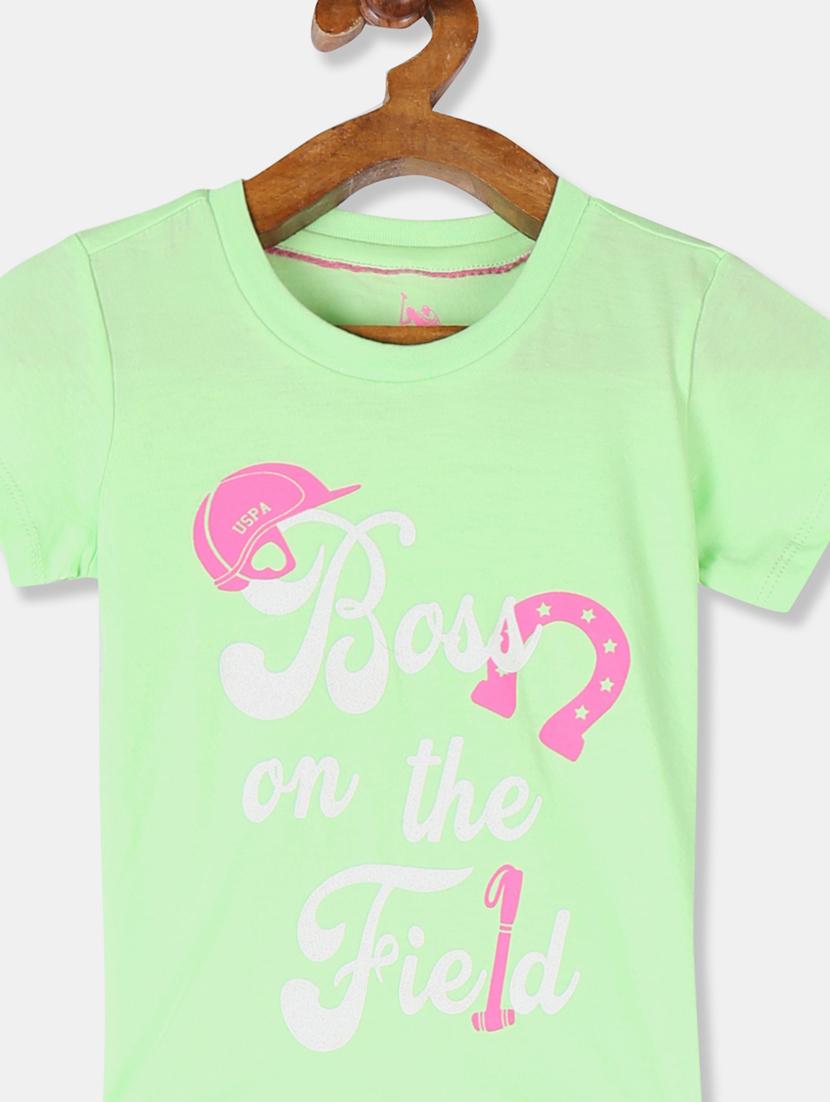 green cotton graphic tee - 17685980 - Zoom Image - 3