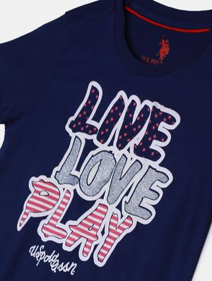 blue cotton printed tee - 17685992 - Standard Image - 4