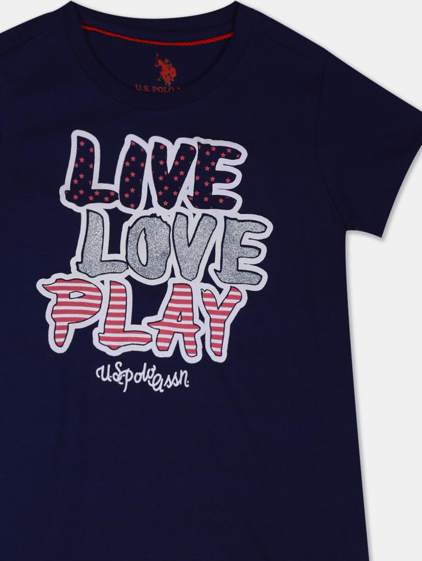blue cotton printed tee - 17685992 - Zoom Image - 3