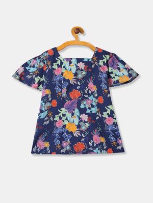 blue cotton floral top - 17686032 - Standard Image - 2