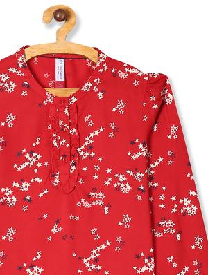 red rayon regular top - 17686222 - Standard Image - 3