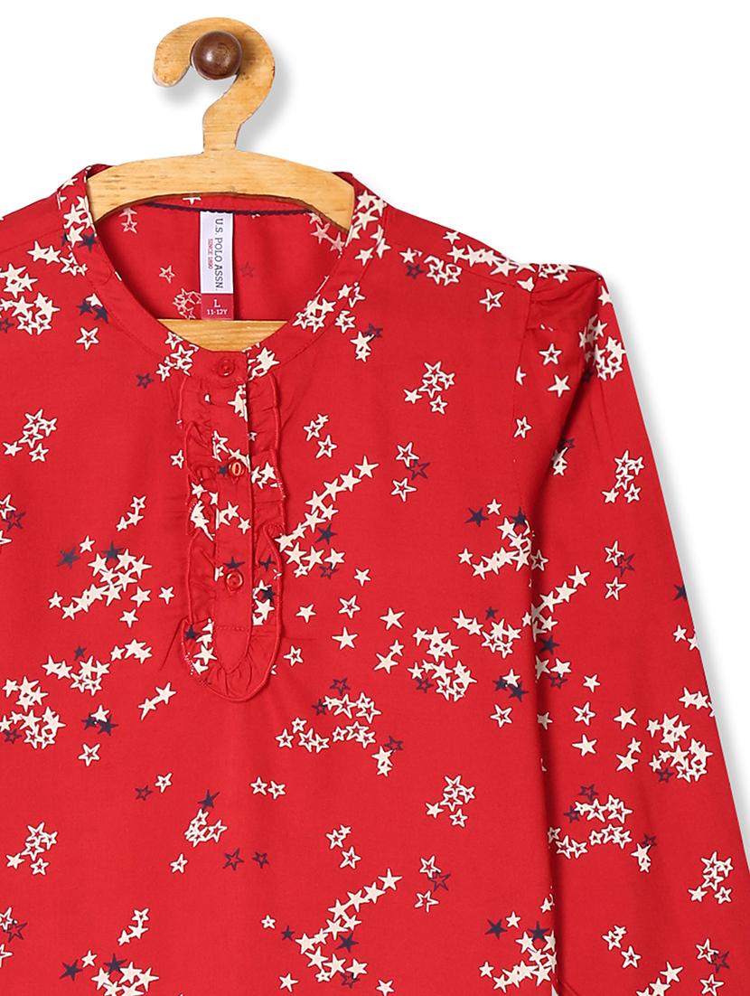 red rayon regular top - 17686222 - Zoom Image - 3