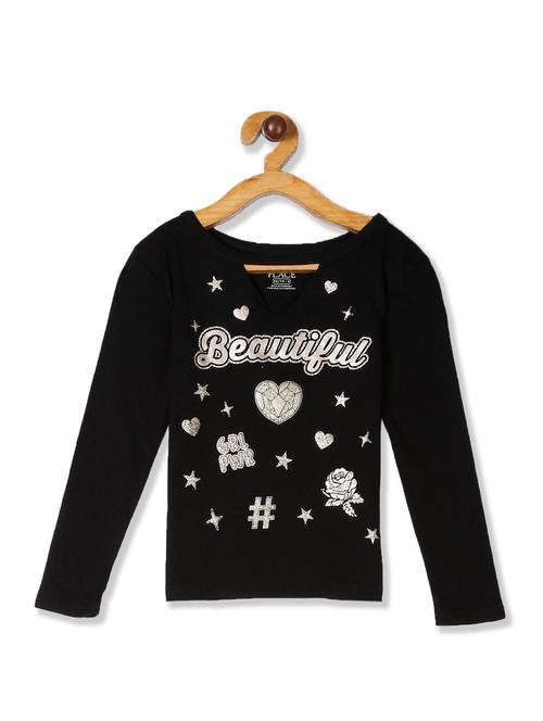 black cotton regular tee - 17686234 - Very Small Image - 1