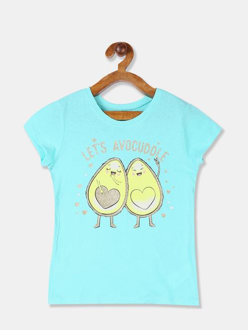 blue cotton graphic tee - 17686284 - Standard Image - 1