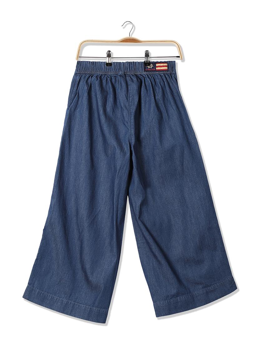 blue cotton casual trouser - 17686589 - Zoom Image - 2