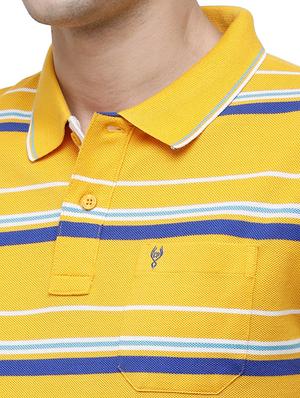 mustard striped polo t-shirt - 17686953 - Standard Image - 5