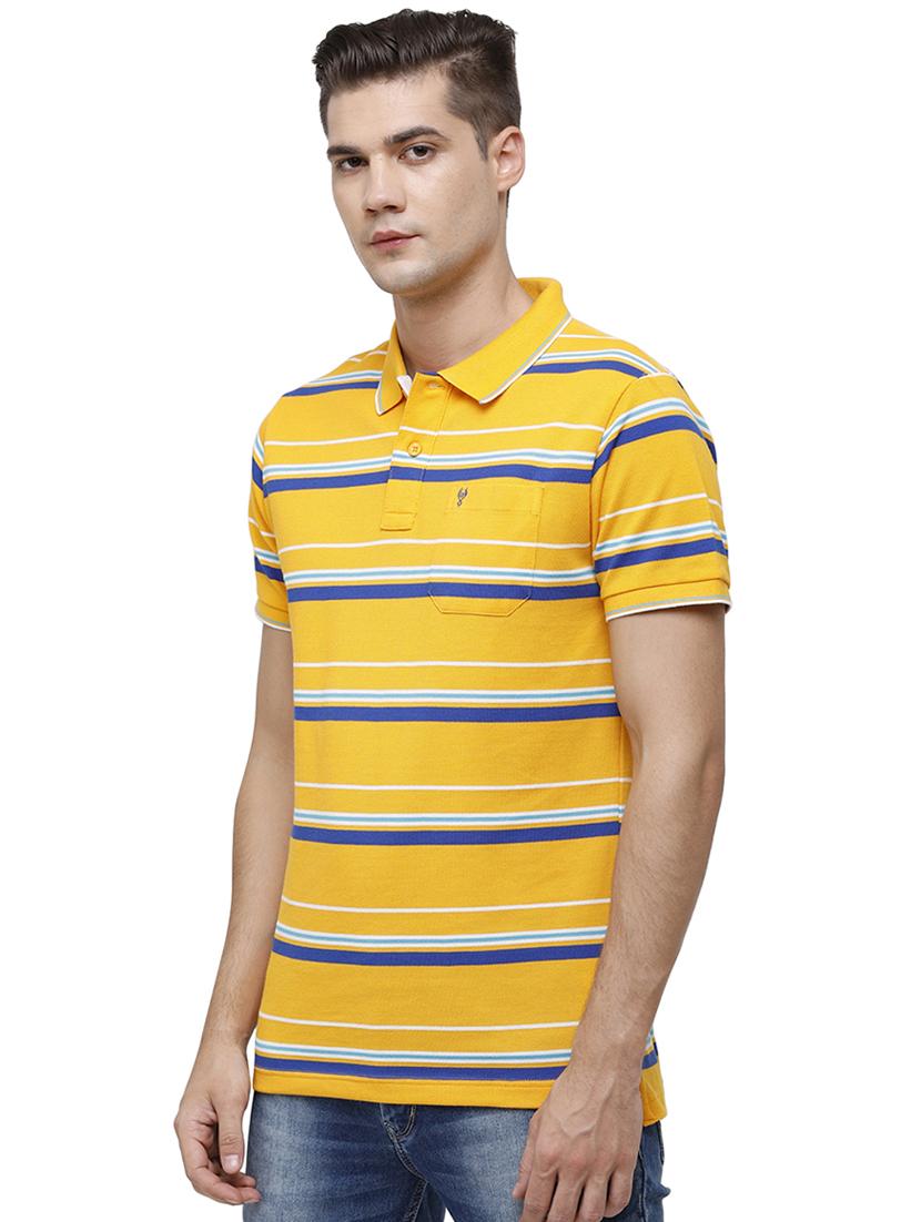 mustard striped polo t-shirt - 17686953 - Zoom Image - 2