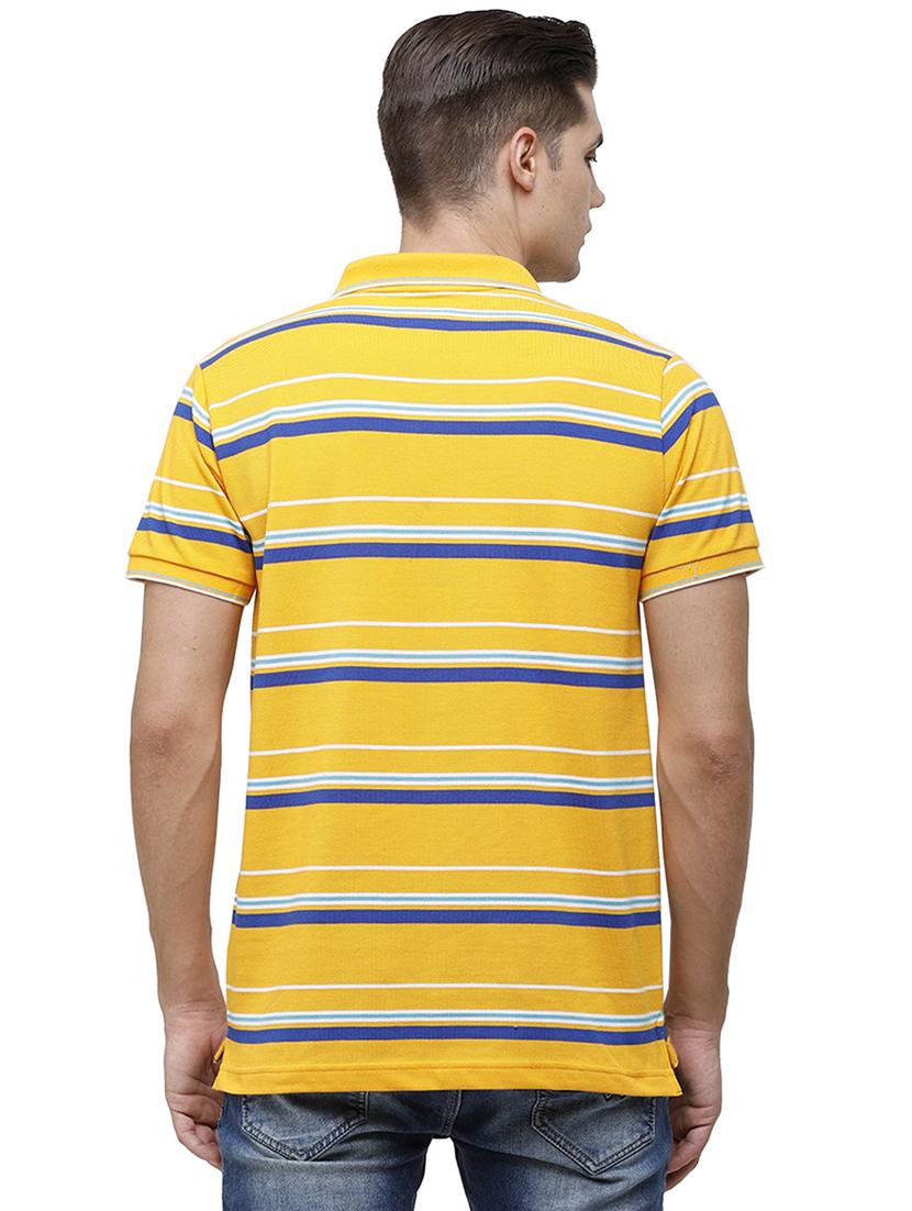 mustard striped polo t-shirt - 17686953 - Zoom Image - 3