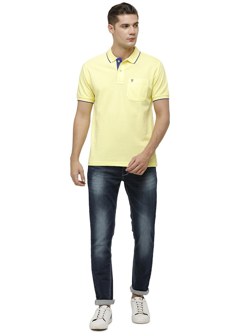 yellow solid pocket t-shirt - 17686955 - Zoom Image - 4