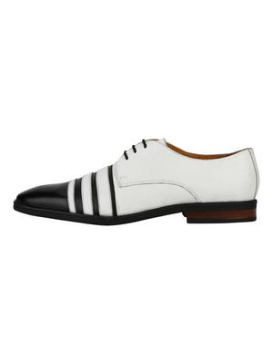 white leather laceup derbies - 17686961 - Standard Image - 3