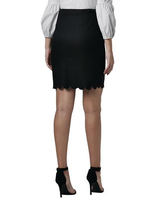 scallop hem bodycon skirt - 17686966 - Standard Image - 3
