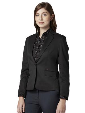 single breasted solid blazer - 17686978 - Standard Image - 2