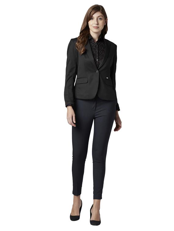 single breasted solid blazer - 17686978 - Zoom Image - 4