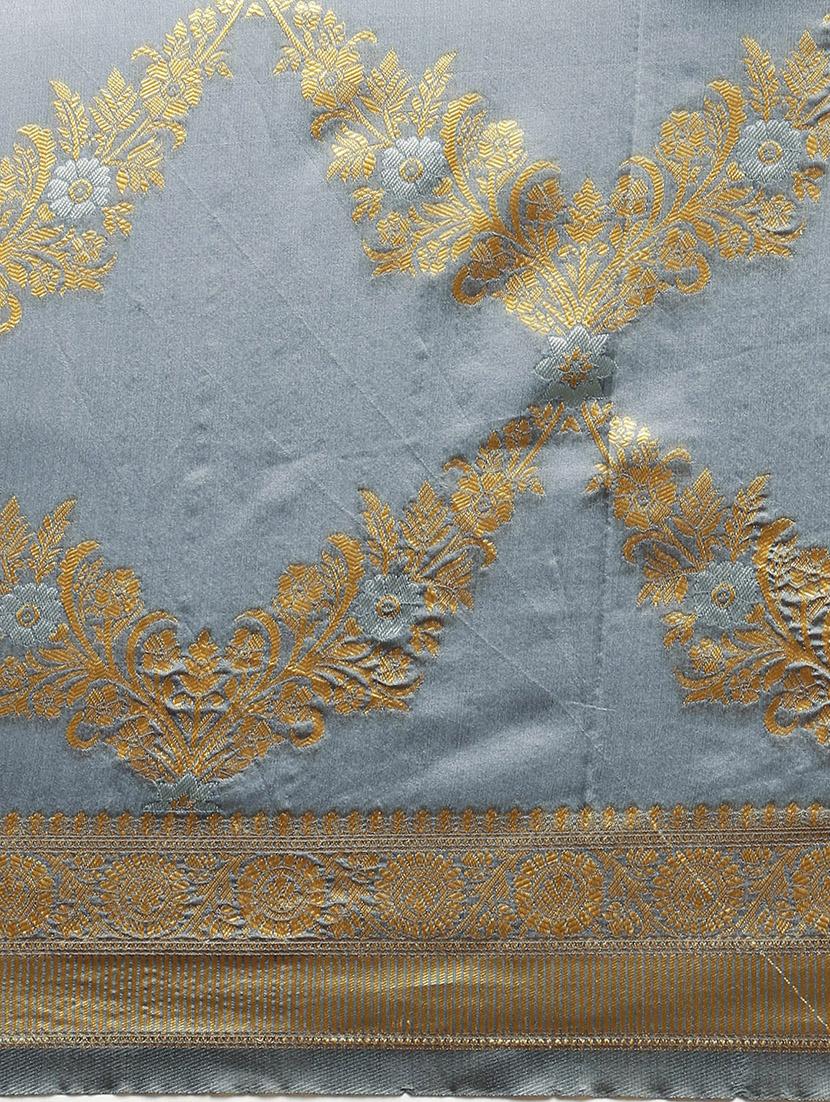 jacquard banarasi saree with blouse - 17687307 - Zoom Image - 5