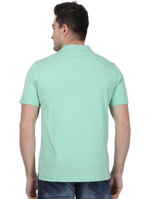 green solid polo t-shirt - 17687362 - Standard Image - 3