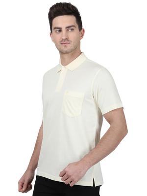 white solid polo t-shirt - 17687366 - Standard Image - 2