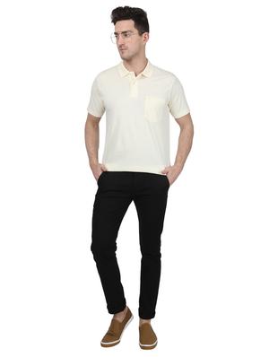 white solid polo t-shirt - 17687366 - Standard Image - 4