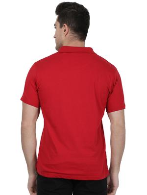 red solid polo t-shirt - 17687367 - Standard Image - 3