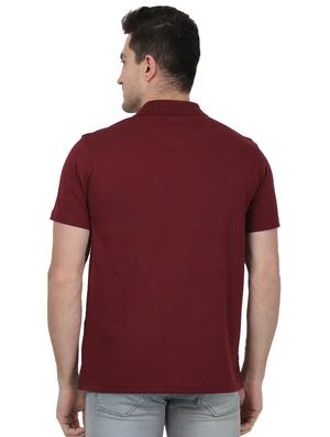 red solid polo t-shirt - 17687368 - Standard Image - 3