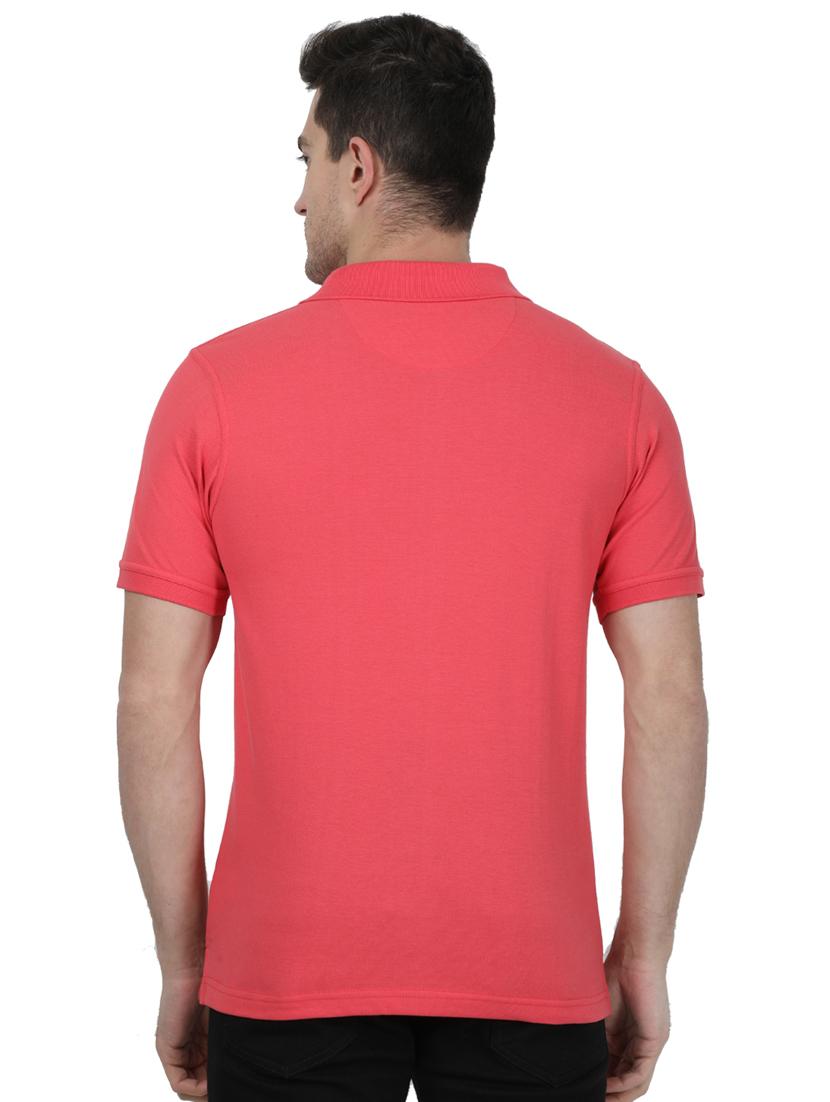 pink solid polo t-shirt - 17687372 - Zoom Image - 3