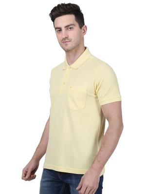 yellow solid polo t-shirt - 17687381 - Standard Image - 2