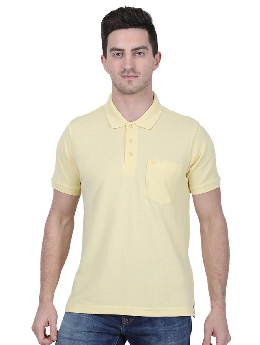 yellow solid polo t-shirt - 17687381 - Zoom Image - 1